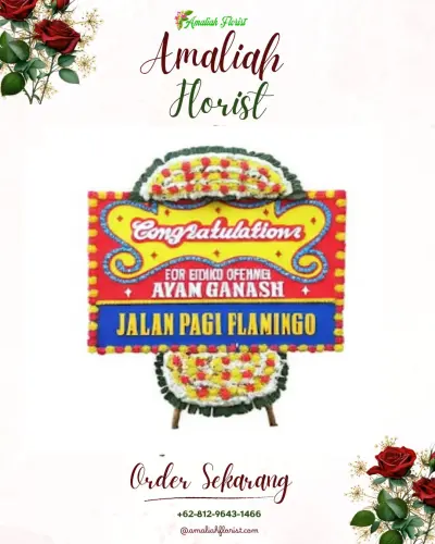 Bunga Papan Congratulation di Kampung Rawa
